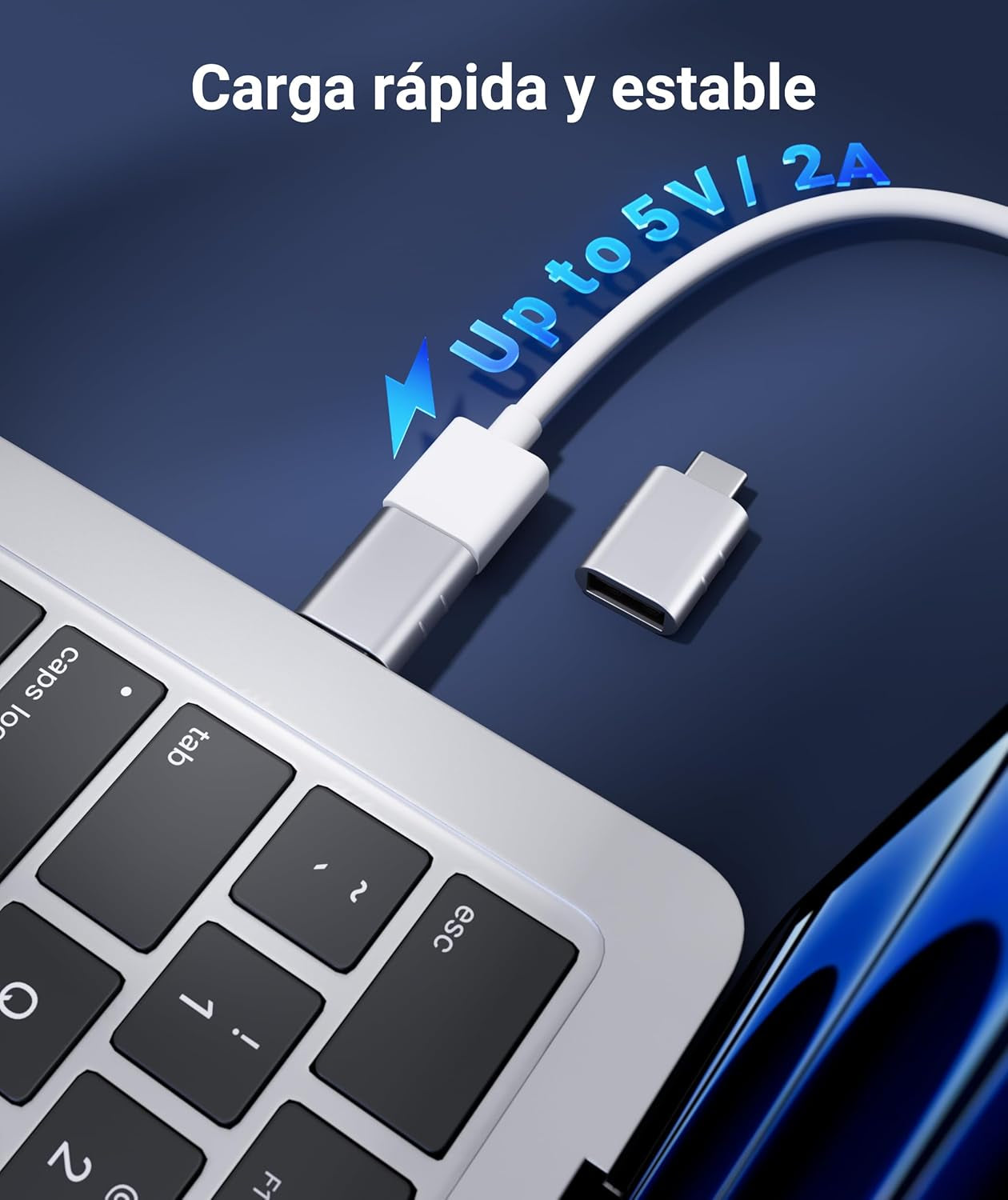 Syntech USB-C to USB Adapter (2-Pack) - USB-C Male to USB 3.0 Female Adapter for iPhone 17 Pro Max, MacBook Pro/Air 2024, iPad Mini/Pro, Surface Pro, and Other Type-C/Thunderbolt 4/3 Devices