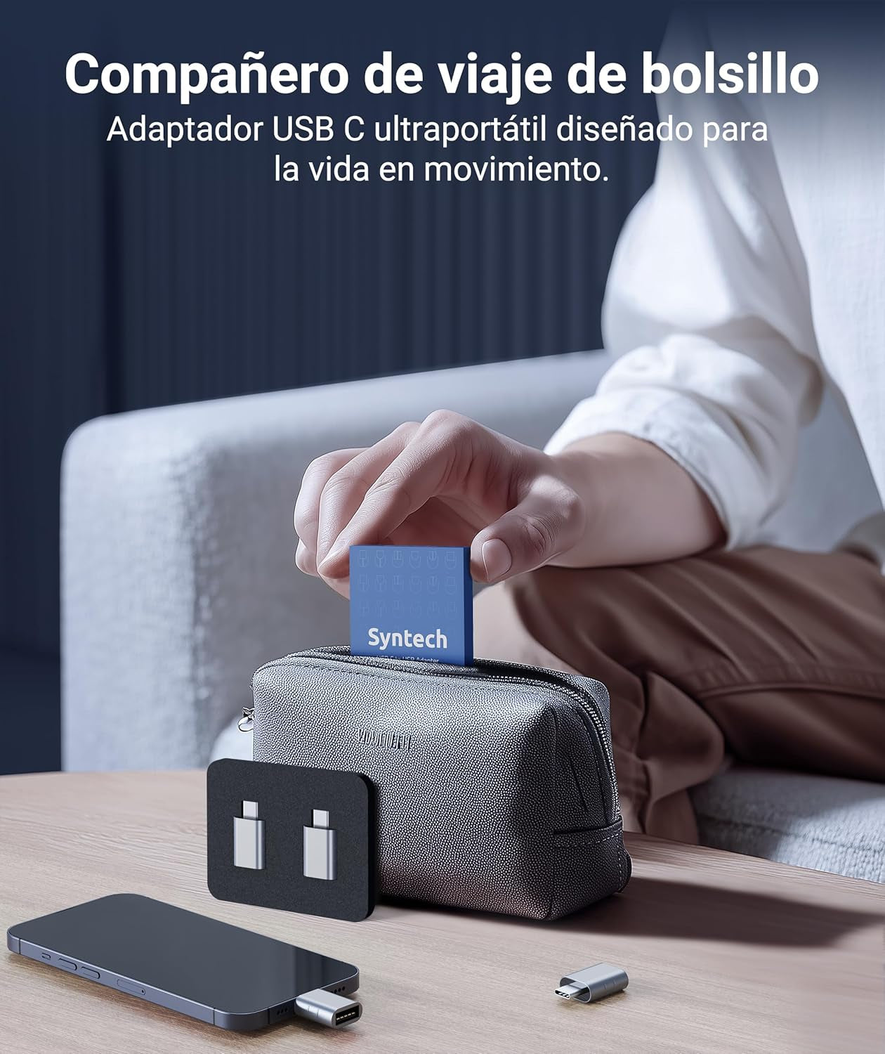 Syntech USB-C to USB Adapter (2-Pack) - USB-C Male to USB 3.0 Female Adapter for iPhone 17 Pro Max, MacBook Pro/Air 2024, iPad Mini/Pro, Surface Pro, and Other Type-C/Thunderbolt 4/3 Devices