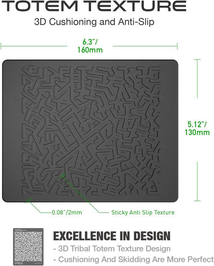 JIMISHA Non-Slip Car Dashboard Mat, Anti-Slide Gel Pad for Securely Holding Radar Detectors, Mobile Phones, Keys, GPS Devices, and Coins - 6.3 x 5.1 Inches (Set of 2)