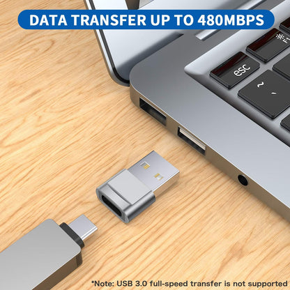 USB C Female to USB Male Adapter (4-Pack) - Type C to USB A Charger Converter for iPhone 11-17 Pro Max, Samsung Galaxy S22-S25 Ultra, Apple Watch Series 7-8, AirPods, and iPad