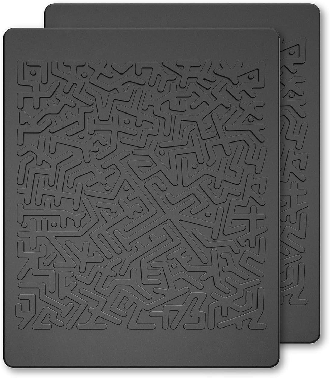 JIMISHA Non-Slip Car Dashboard Mat, Anti-Slide Gel Pad for Securely Holding Radar Detectors, Mobile Phones, Keys, GPS Devices, and Coins - 6.3 x 5.1 Inches (Set of 2)