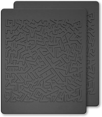 JIMISHA Non-Slip Car Dashboard Mat, Anti-Slide Gel Pad for Securely Holding Radar Detectors, Mobile Phones, Keys, GPS Devices, and Coins - 6.3 x 5.1 Inches (Set of 2)