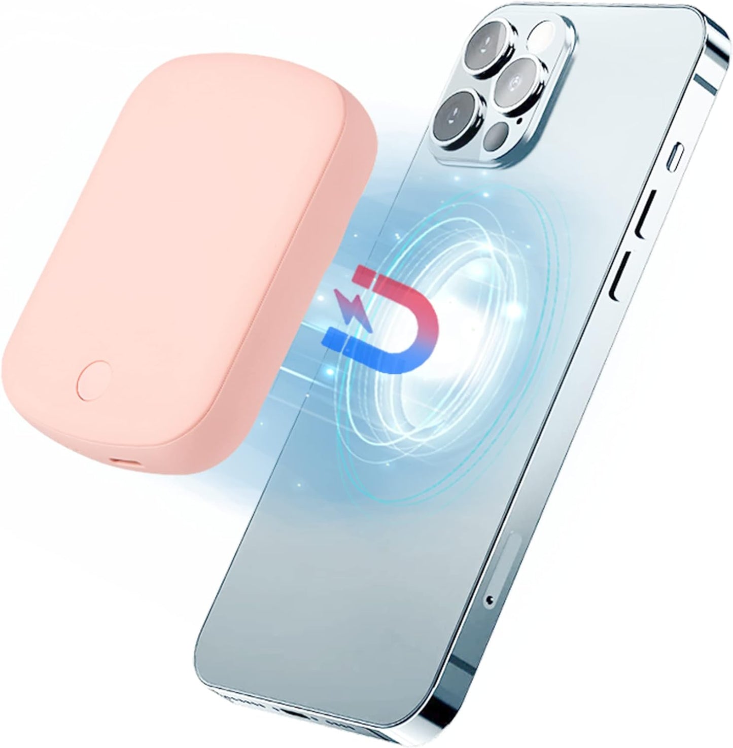 10000mAh Wireless Portable Power Bank with 18W Fast Charging and 20W Quick Charge, Includes Type-C Cable, Compatible with iPhone 12/13/14/15/16/17 Series