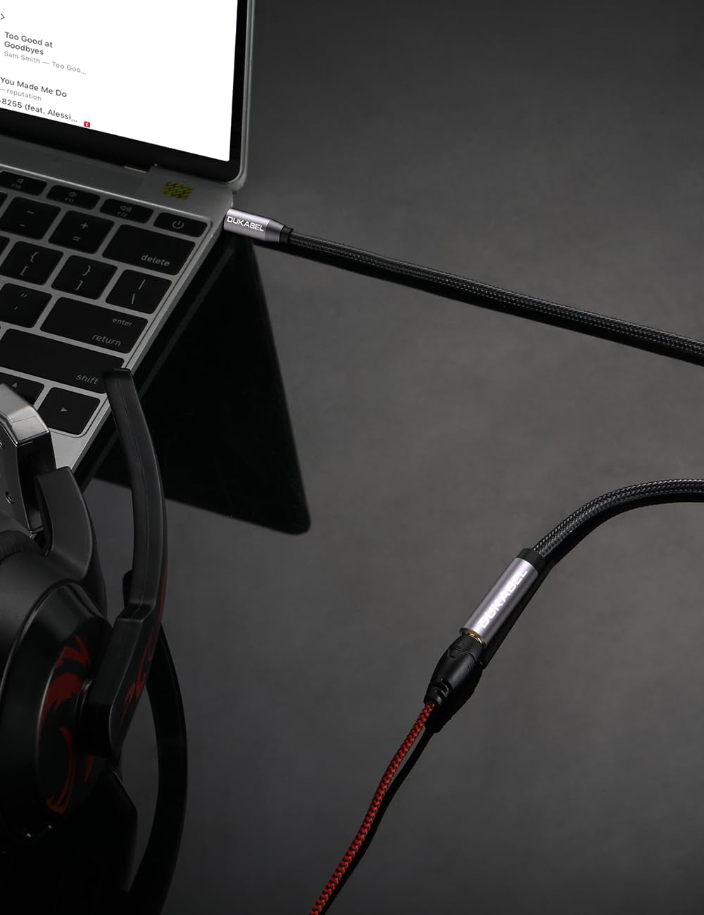 DUKABEL 3.5mm TRRS Headphone Extension Cable with Microphone - Male to Female Stereo Audio Cable for Smartphones, PCs, TVs, Headsets, PS4 Controllers, Cars, and Speakers (4ft/1.2m)