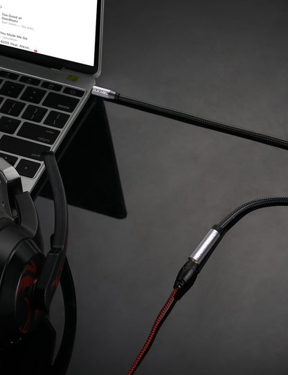 DUKABEL 3.5mm TRRS Headphone Extension Cable with Microphone - Male to Female Stereo Audio Cable for Smartphones, PCs, TVs, Headsets, PS4 Controllers, Cars, and Speakers (4ft/1.2m)